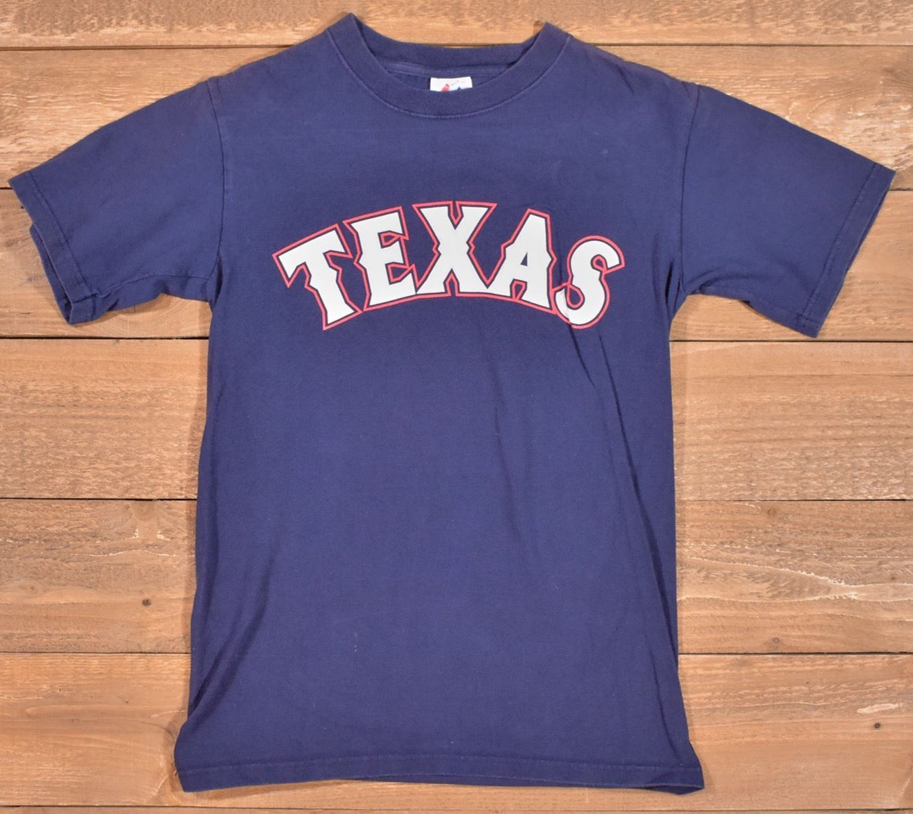 Texas Rangers Baseball T shirt mens small tee MLB Majestic young 10 used