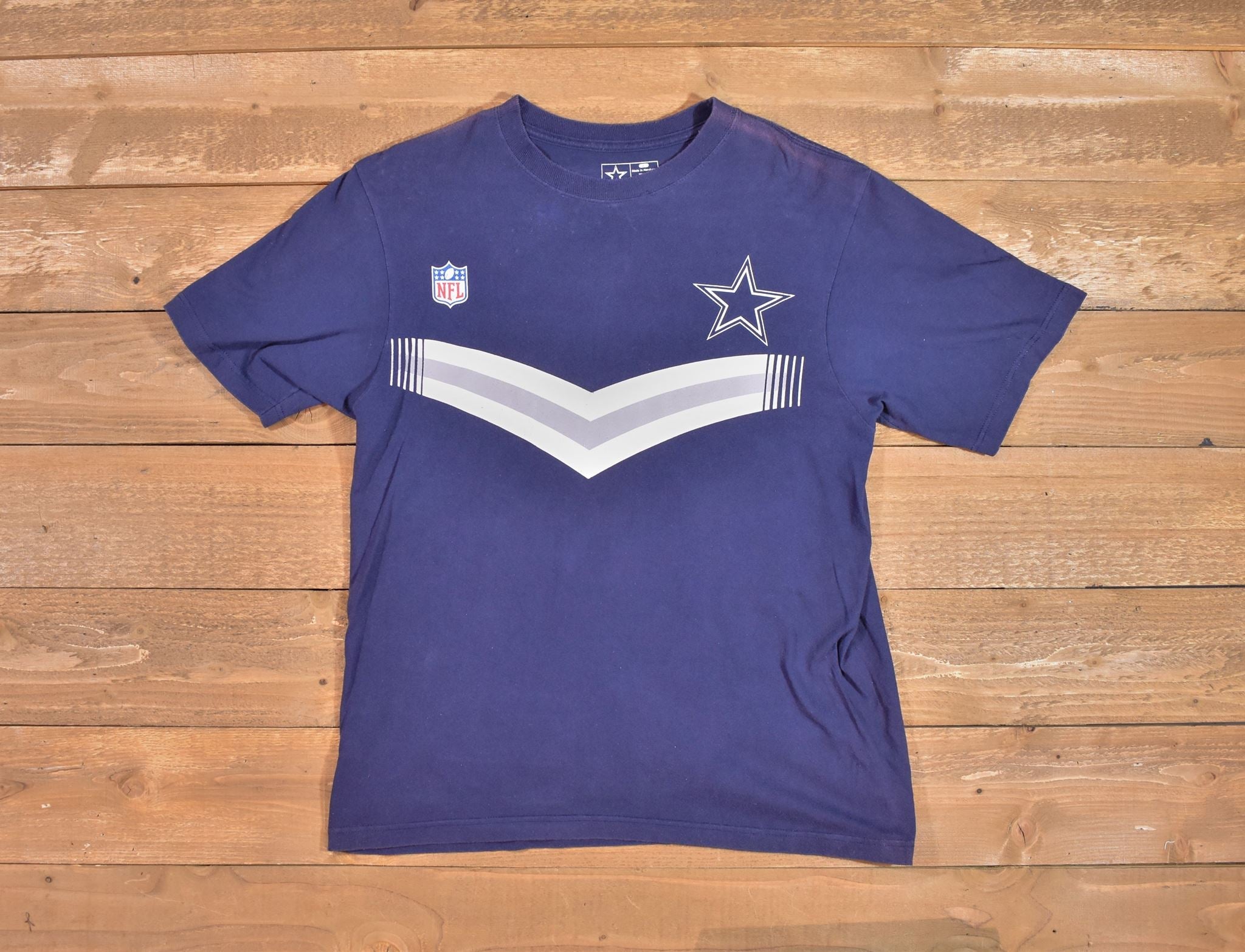 Dallas Cowboys T-shirt Mens Large Blue NFL Football Shirt Used Faded