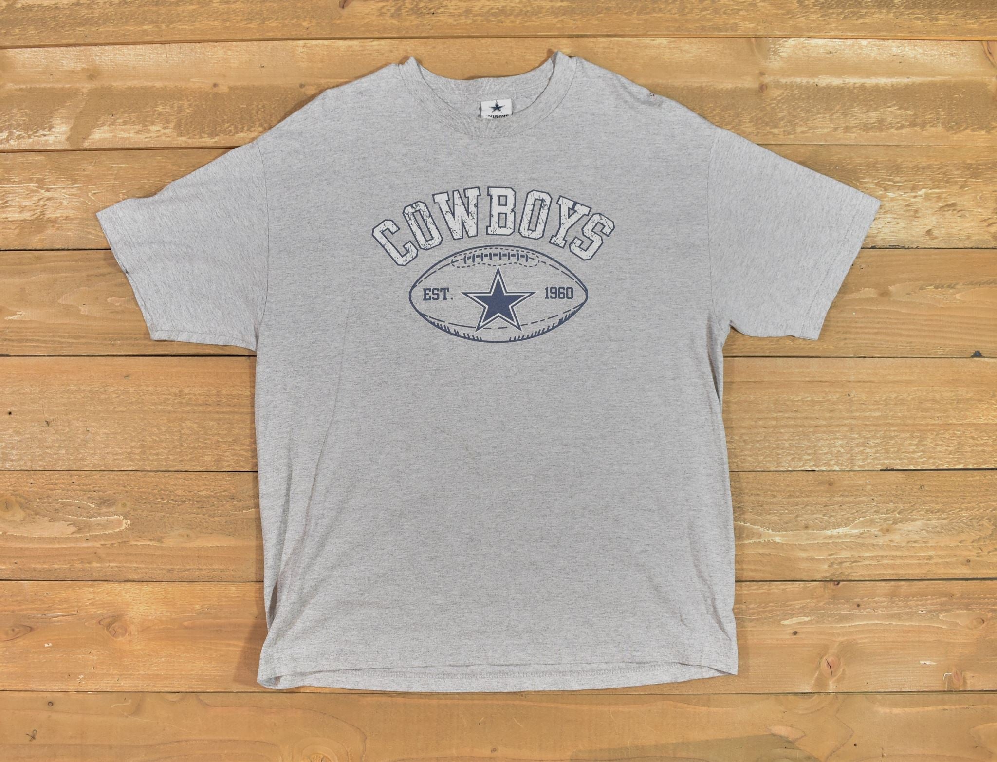 Dallas Cowboys Mens XL t Shirt est 1960 Grey NFL Football T shirt Used