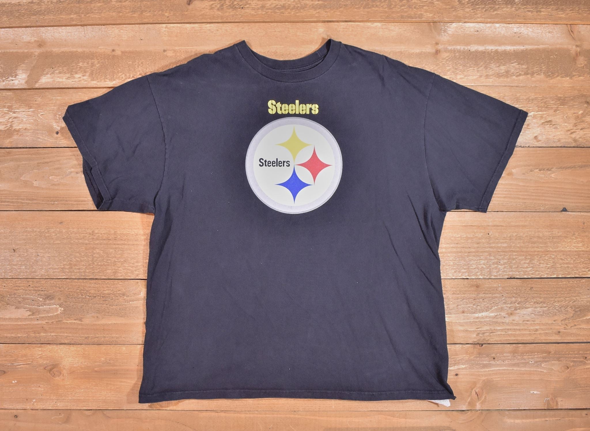 Steelers t-shirt 2XL Team Apparel Authentic Branded tee Used Faded