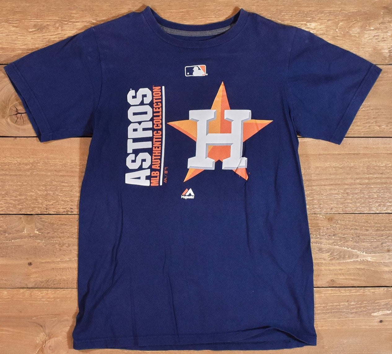 Astros MLB Authenic Collection Baseball T-Shirt Small Triple Peak