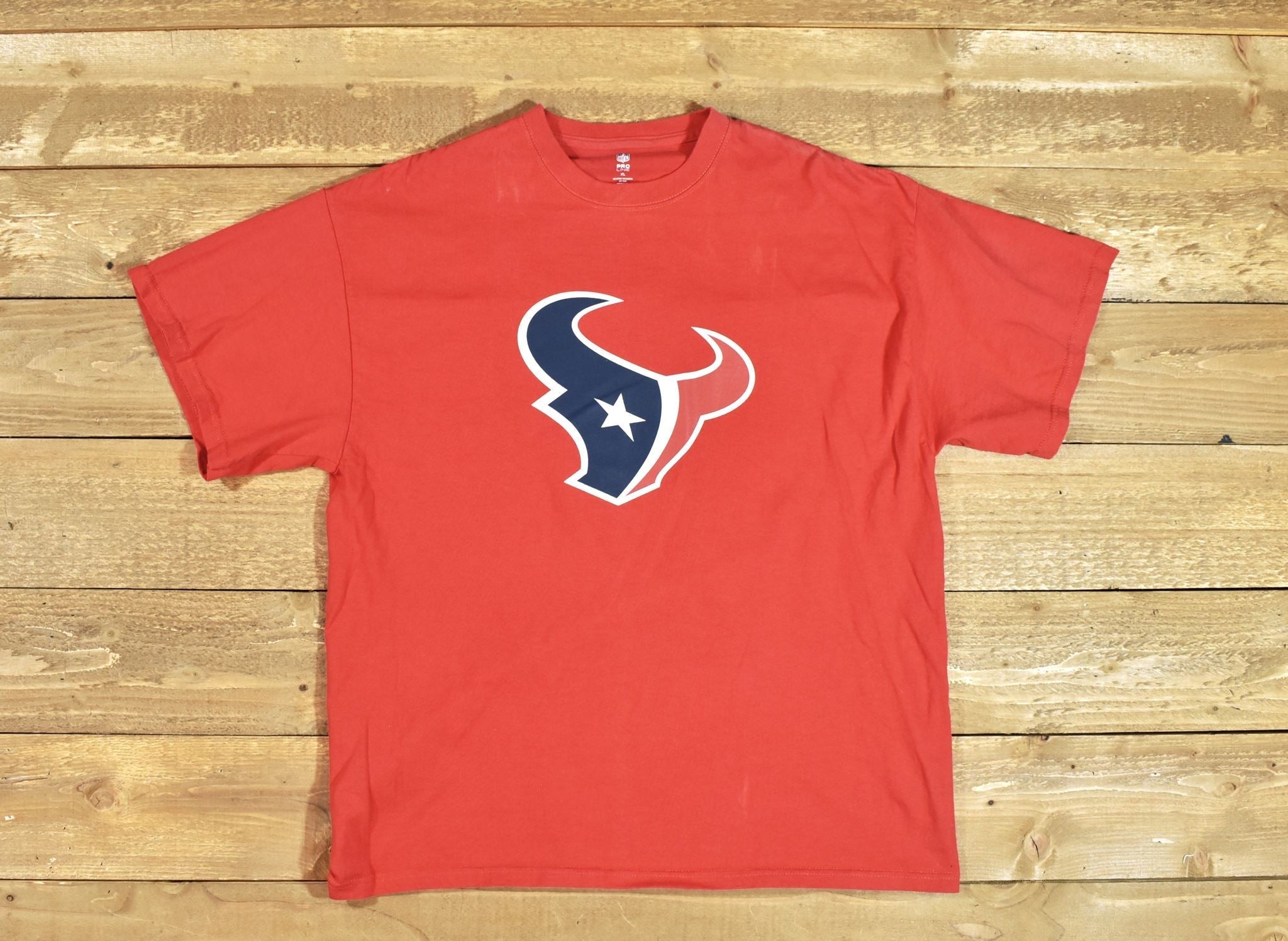 Houston Texans Red t shirt XL Pro line Tee Used Schaub 8 Shirt