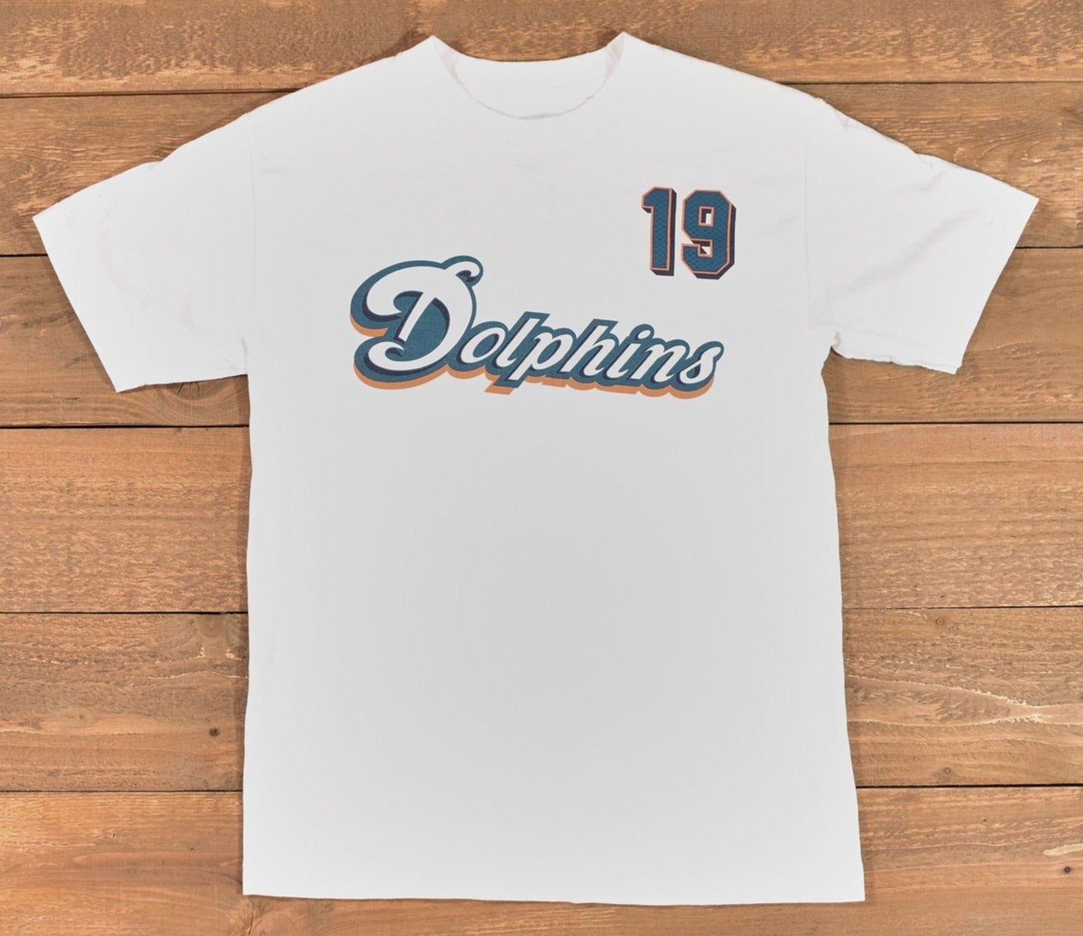 Miami Dolphins Mens t shirt Small NFL Football tee Used 19 Marshall Used