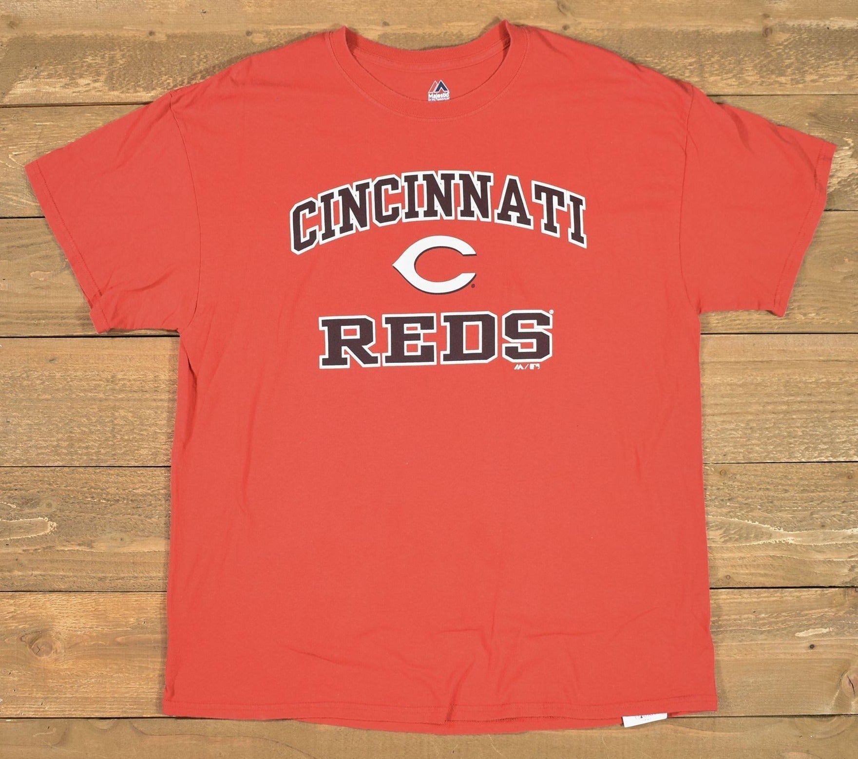 Cincinnati Reds MLB Baseball t-shirt XL Mens Shirt Used Authentic Majestic