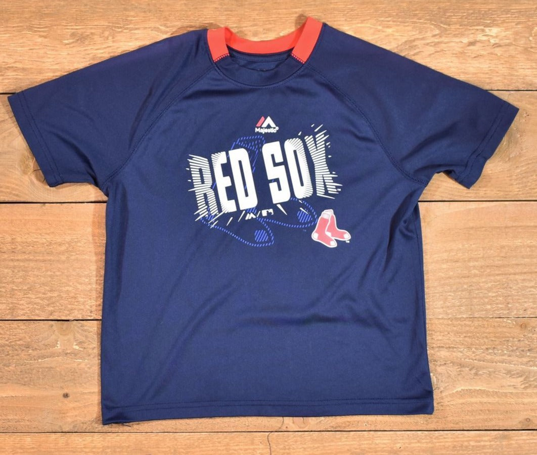 Red Sox Kids t shirt Used Majestic Large - 7 MLB Baseball T shirt