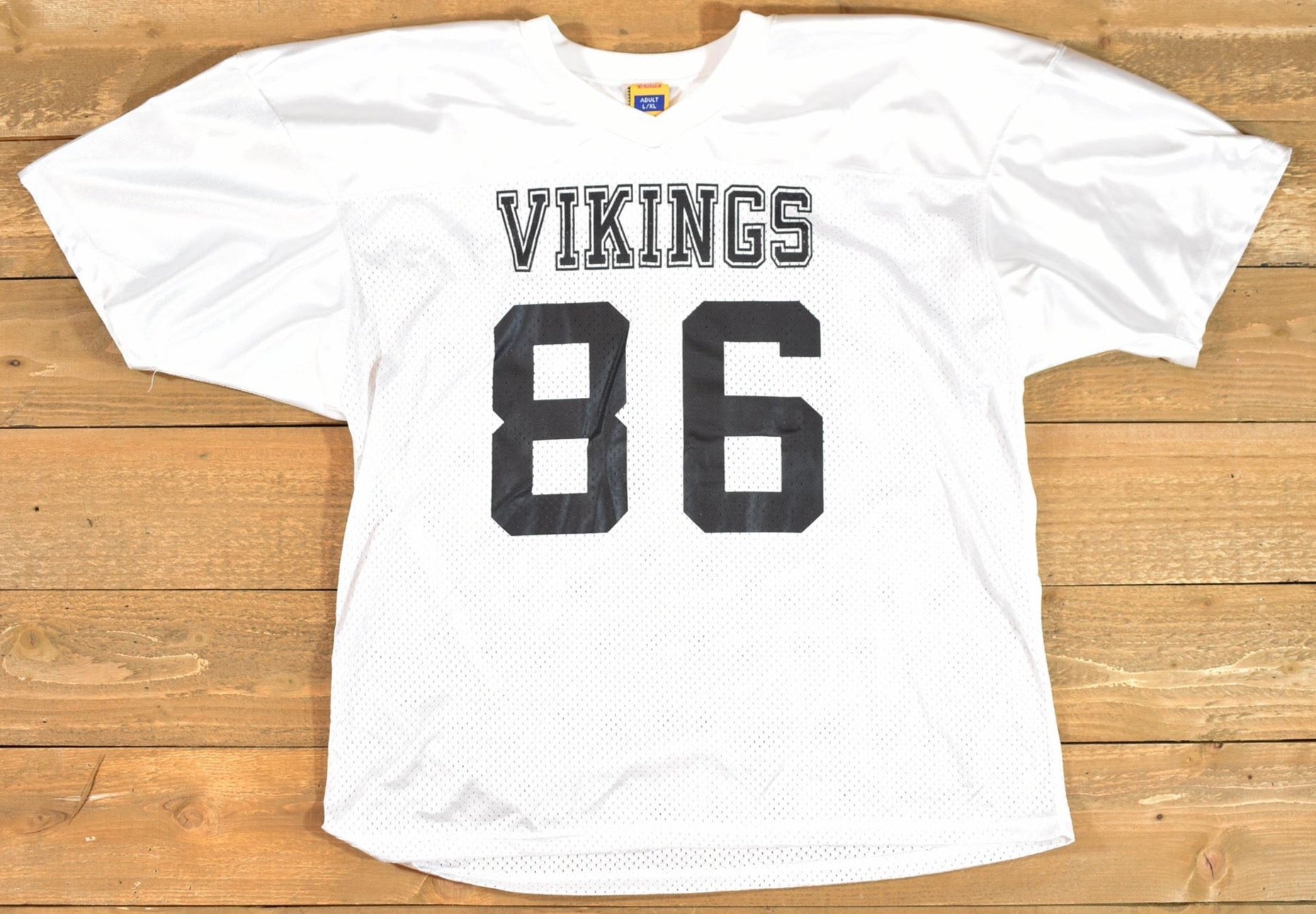 Vikings 86 Jersey White Pro Mark Adult L / XL By Martin Football Jersey Used