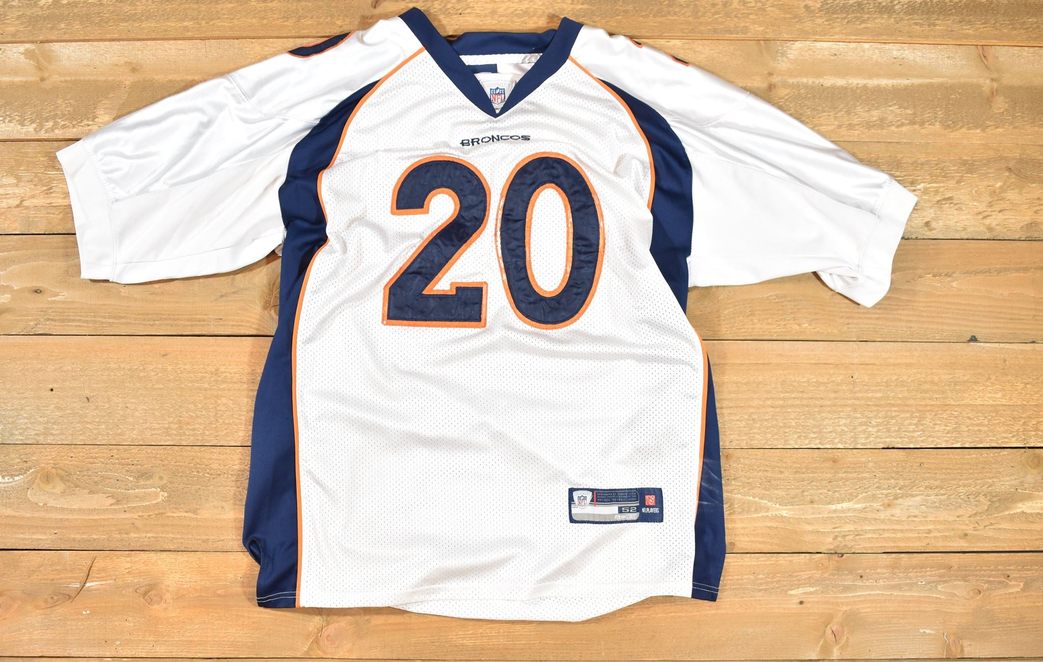 Denver Broncos Football Jersey 20 Dawkins Authentic NFL Jersey Used XXL