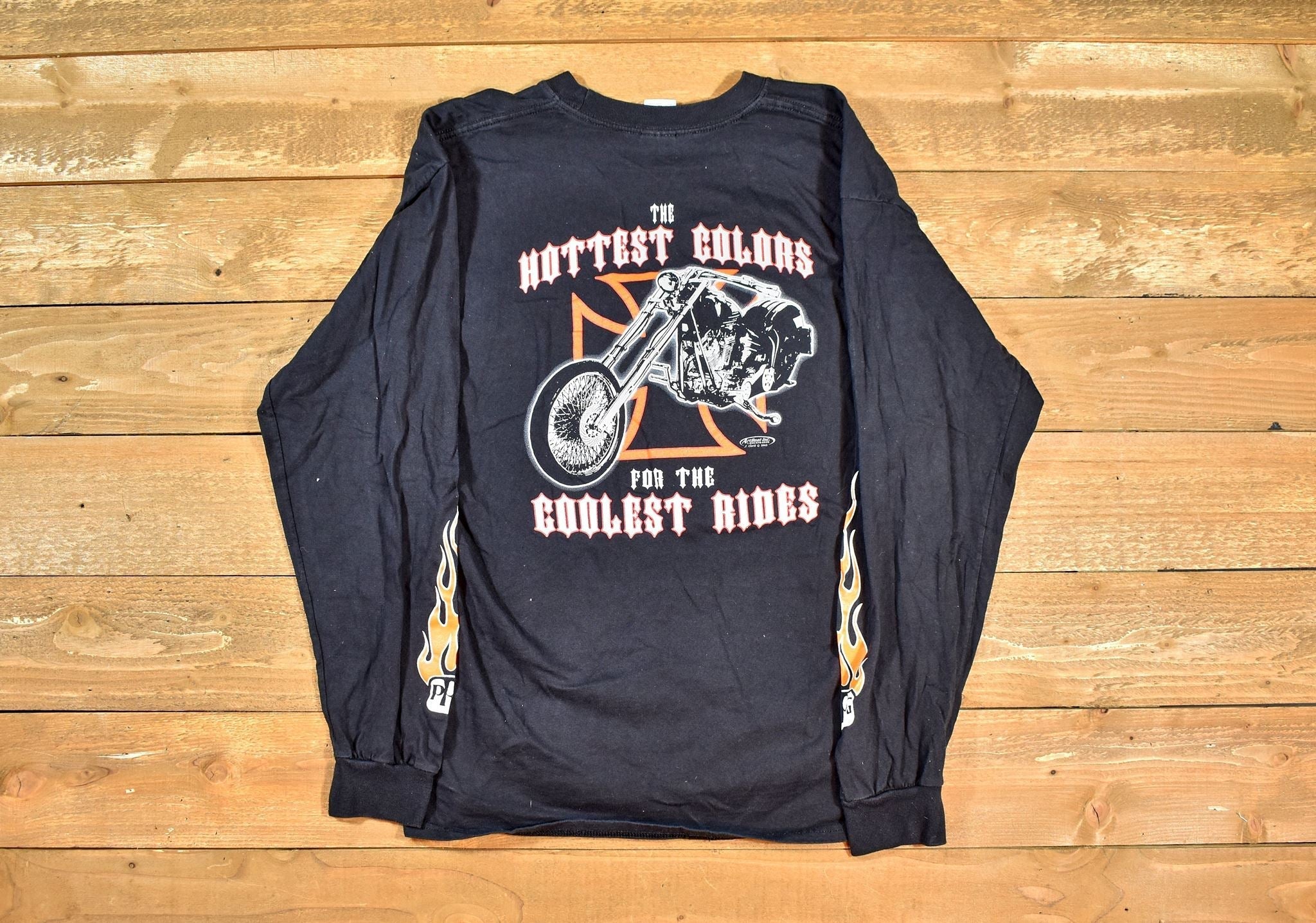 Kwok Auto Body Supplies INC Mens Used long sleeve Black Motorcycle Shirt XL
