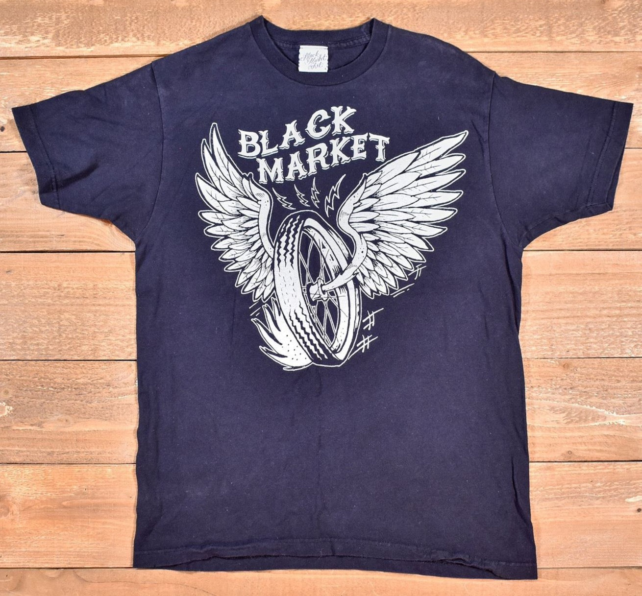 Black Market T shirt Used Mens shirt Large