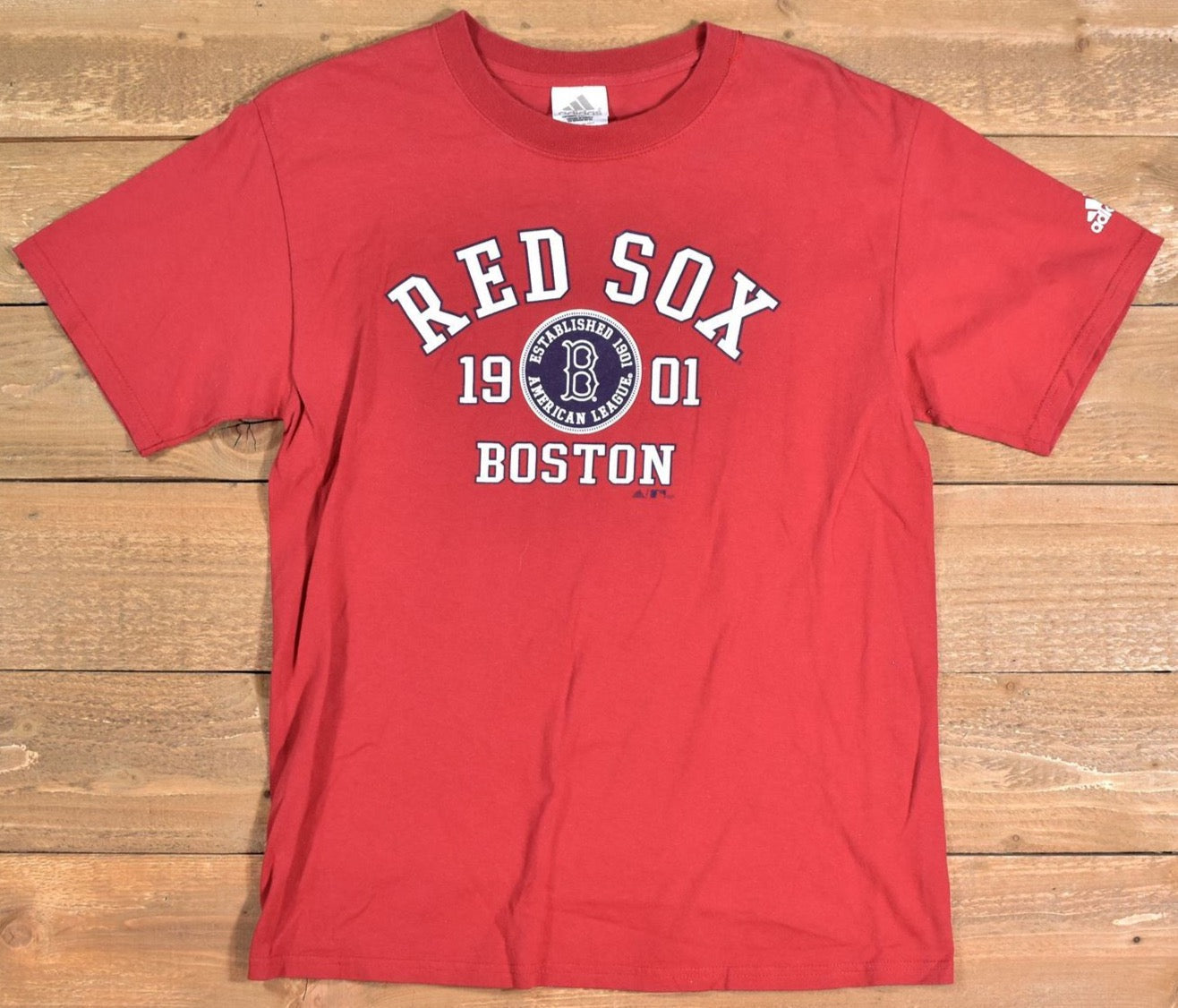 Adidas Red Sox mens t shirt Small Boston MLB Shirt Red Used