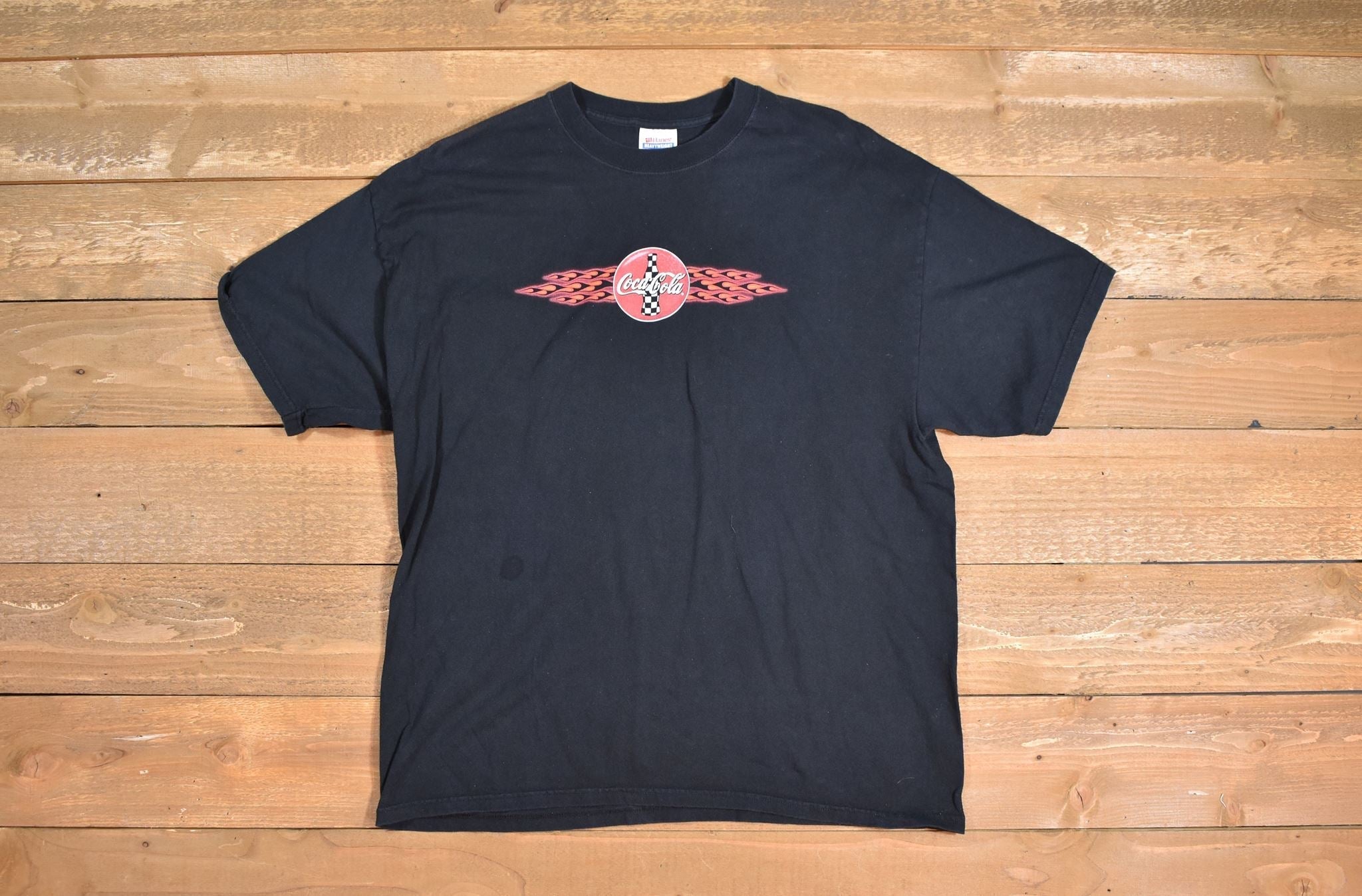 Coca Cola Mens tshirt XL Black used authentic shirt black