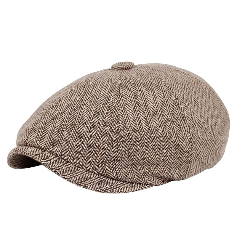 Men Beret Newsboy Hat Celebrity Caps Vintage Tweed Peaky Blinders Berets Flat Pe