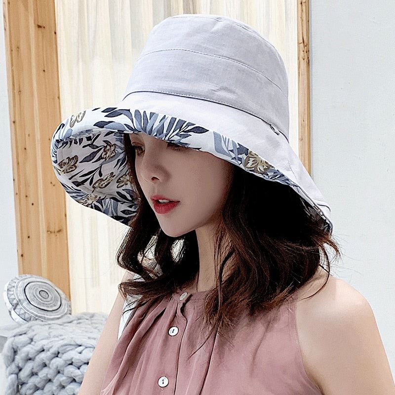K34 Fashion Summer Big Brim Sun Hat For Female Seaside Sun Protection UV Cap Jap