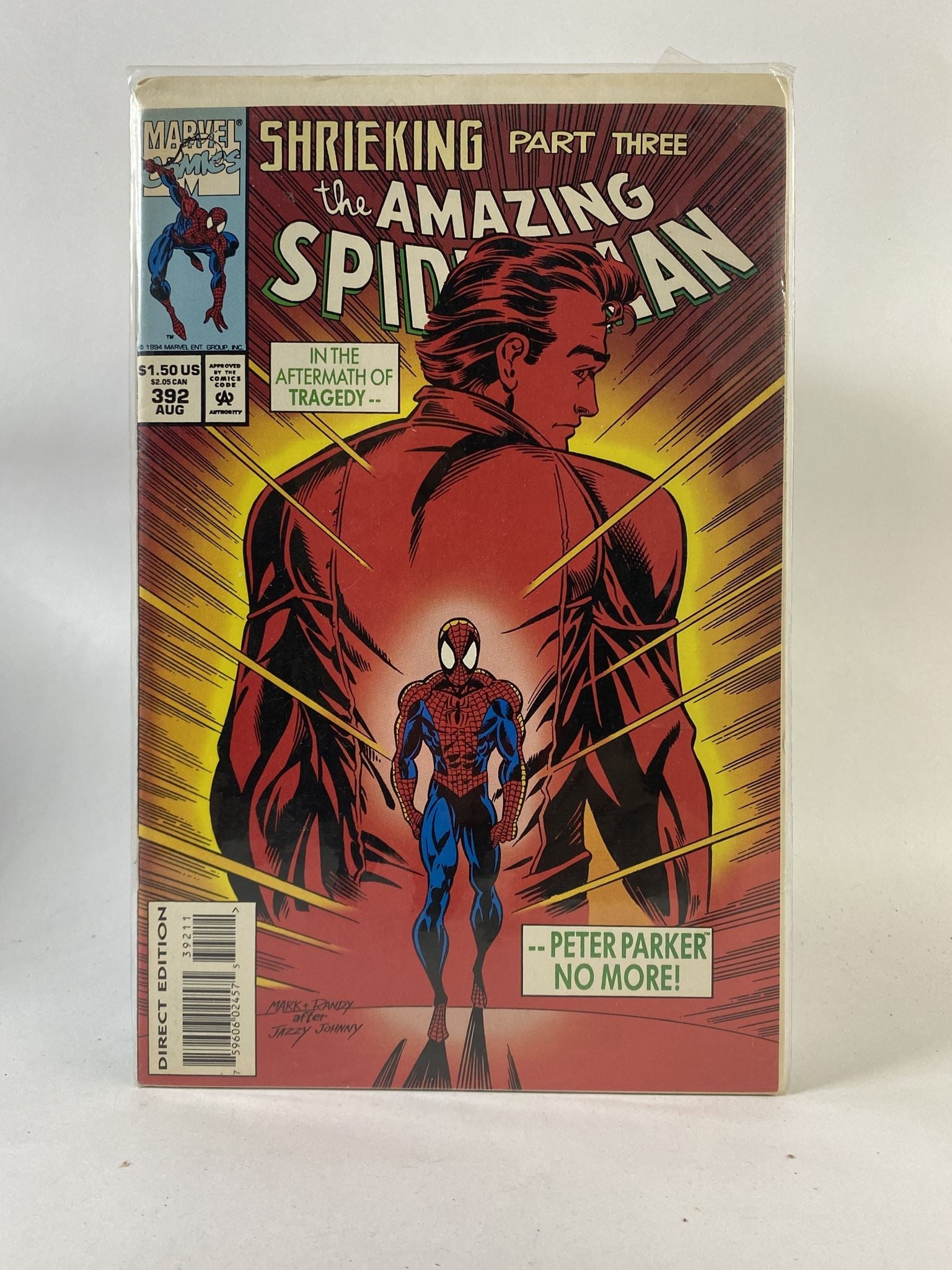 The amazing spiderman in the aftermath of tragedy part 3, 392 AUG 1994 Marvel Co