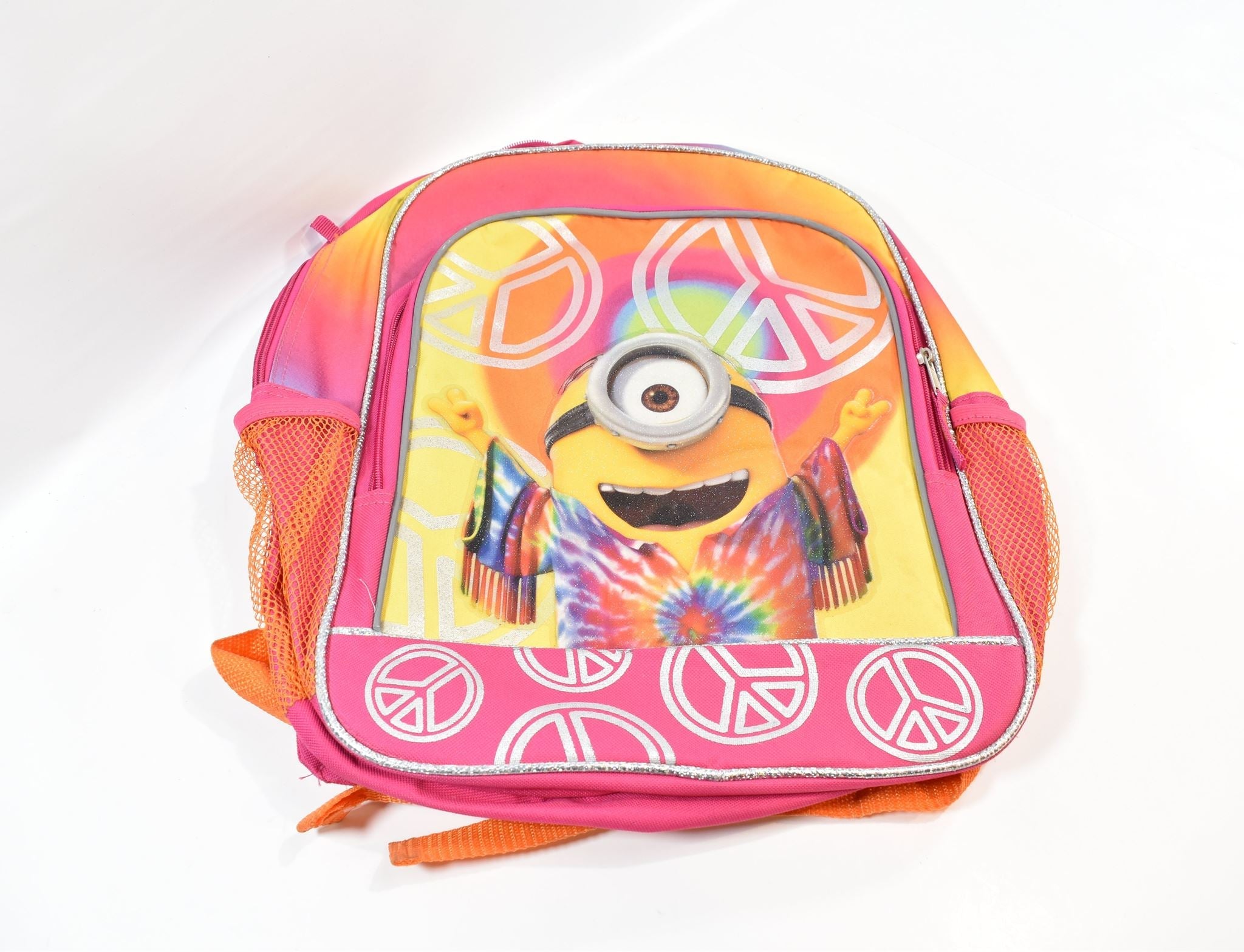 Despicable me Minions Backpack used Kids Book Bag Pink
