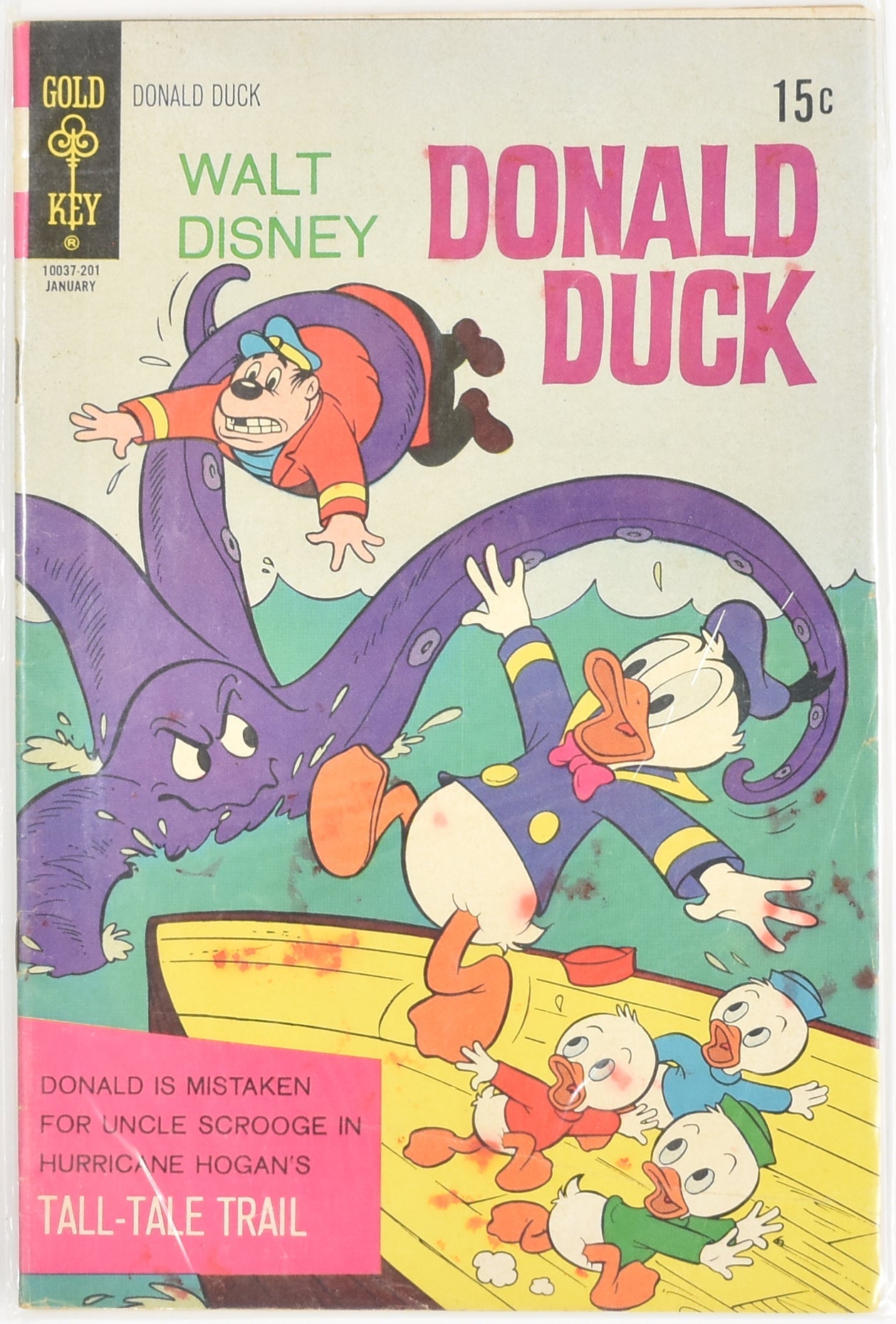 Donald Duck Walt Disney Comic Book Gold KEY 10037-201