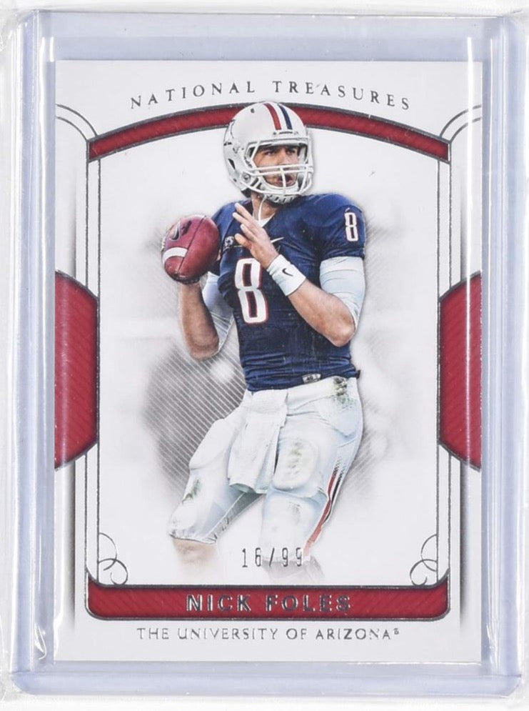 Nick Foles National Treasures University of Arizona 16/99 No. 20 Panini 2018