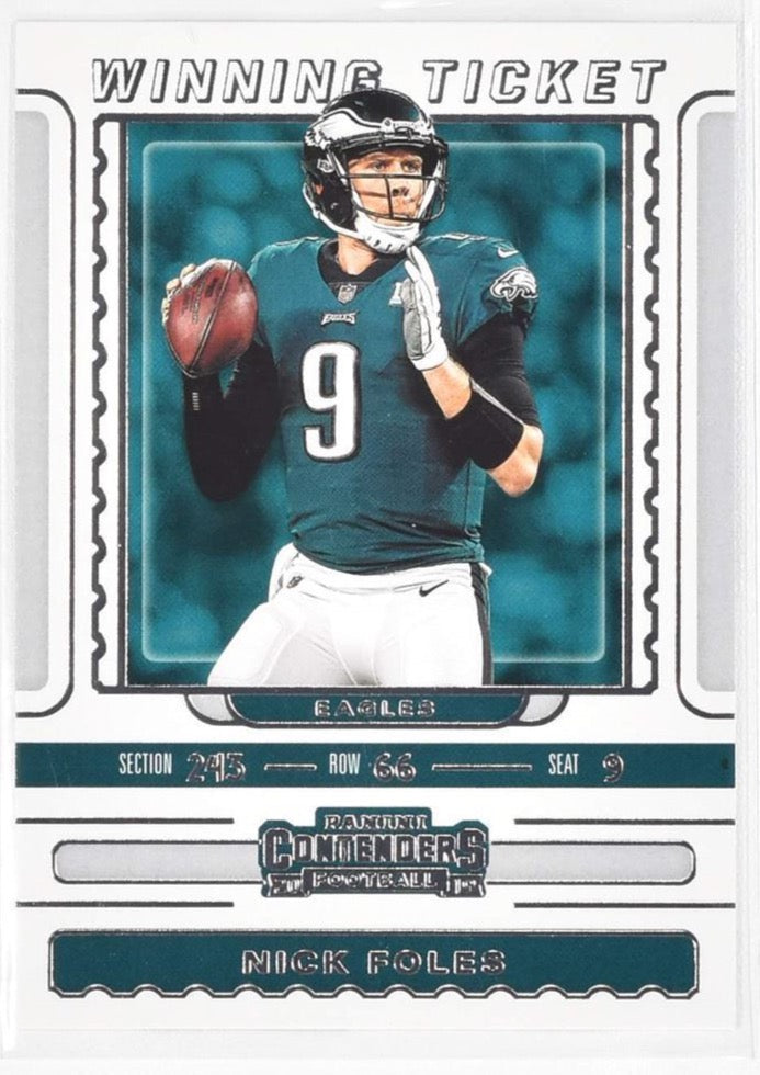 Nick Foles Panini Winning Ticket Eagles No. WT-10 2019 Philadelphia Eagles