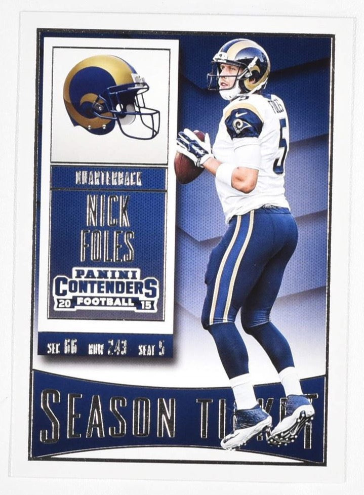 Nick Foles Panini Contenders 2015 Season Ticket No. 23 Rams