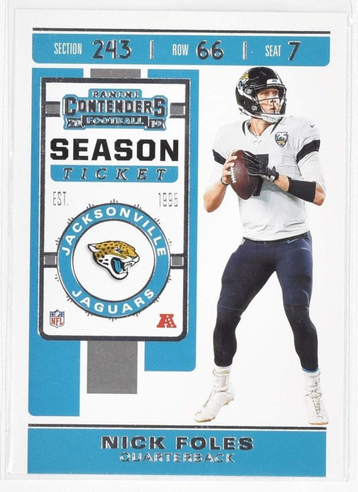 Nick Foles no. 36 Jacksonville Jaguars 2019 Winning Ticket
