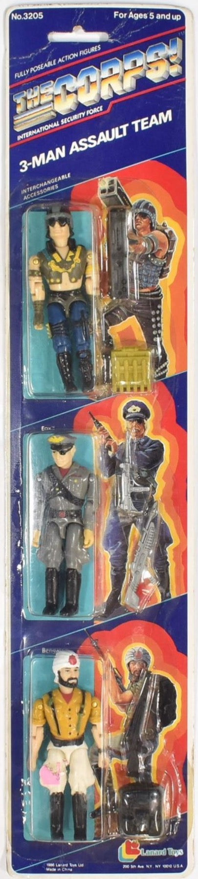 The corps 3 man pack Vintage Action figure set Lenard NEW