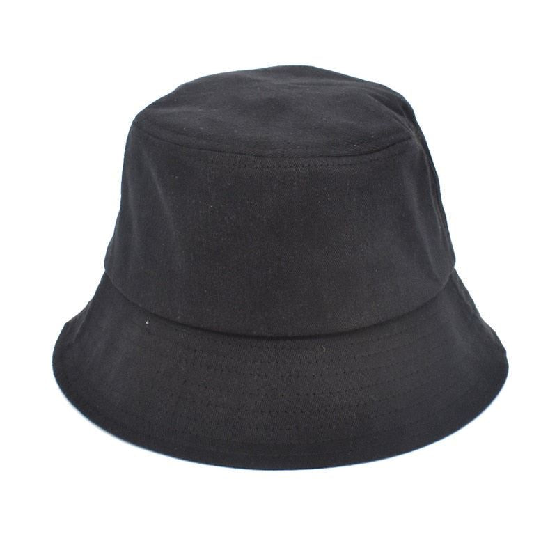 New Solid Color Cotton Panama Women Bucket Hat Fisherman Men's Cap Spring Summer