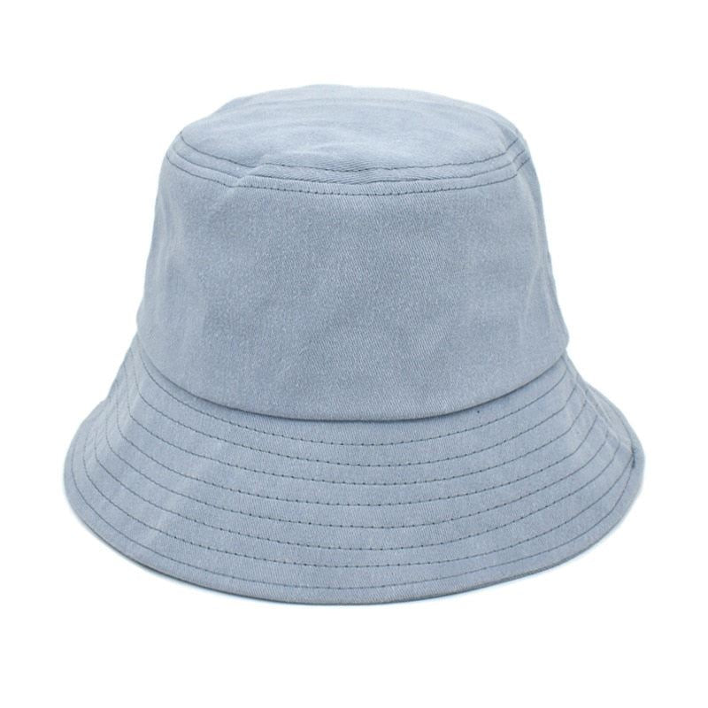 New Solid Color Cotton Panama Women Bucket Hat Fisherman Men's Cap Spring Summer