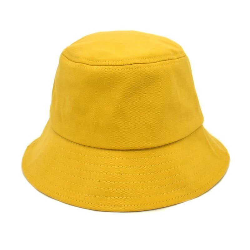 New Solid Color Cotton Panama Women Bucket Hat Fisherman Men's Cap Spring Summer