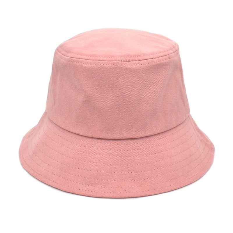 New Solid Color Cotton Panama Women Bucket Hat Fisherman Men's Cap Spring Summer