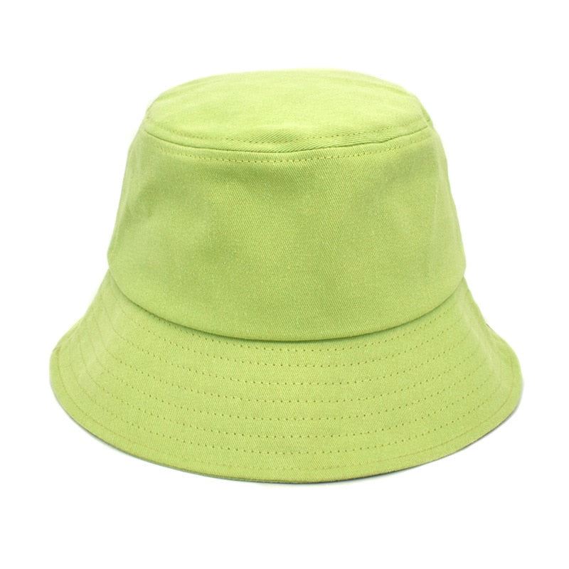 New Solid Color Cotton Panama Women Bucket Hat Fisherman Men's Cap Spring Summer