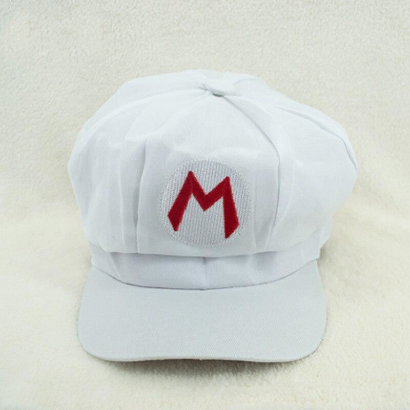 Anime Super Mario Hat Cap Luigi Bros Letter Printed Cosplay Baseball Costume for