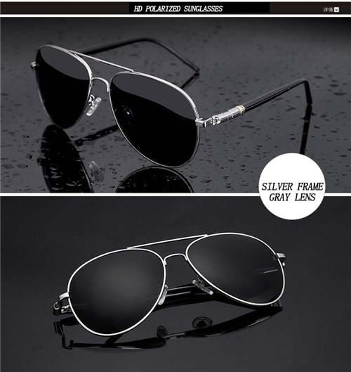Aviation Metail Frame Quality Oversized Spring Leg Alloy Men Sunglasses Polarize