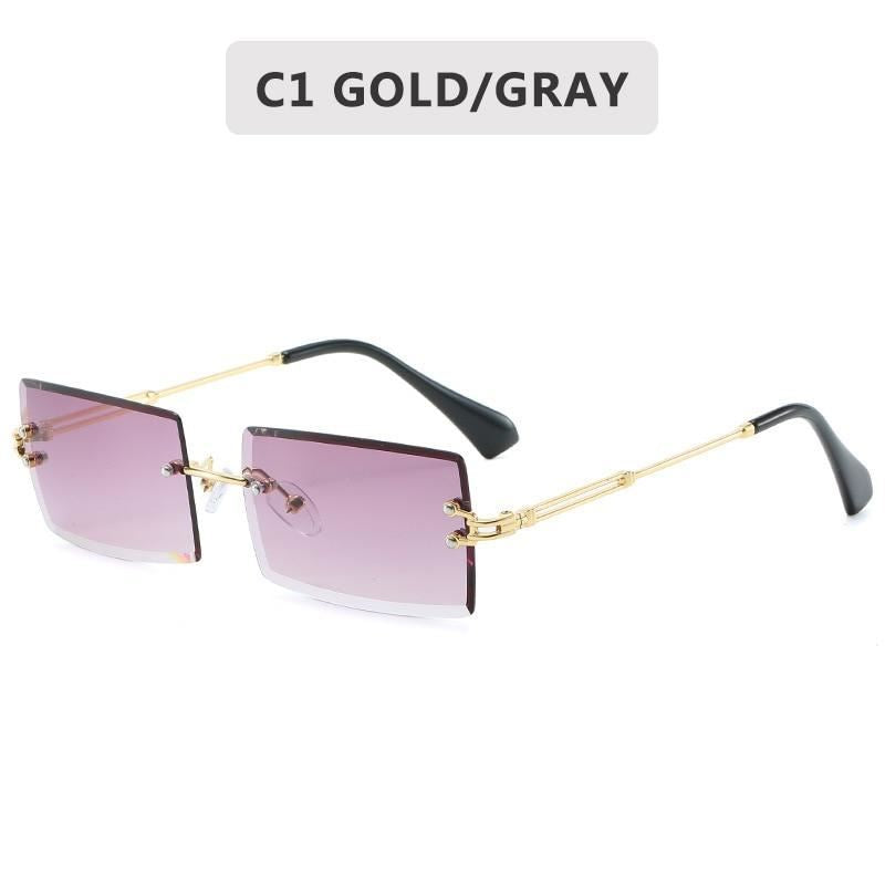 2020 Retro Sunglasses Women Brand Designer Fashion Rimless Gradient Sun Glasses