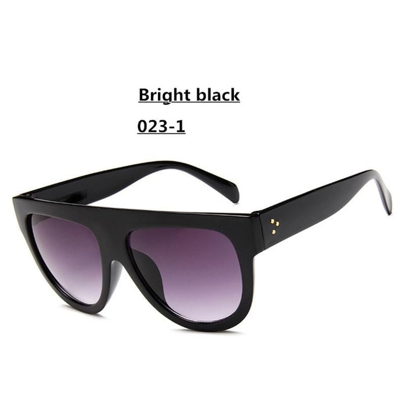 Lady Flat top Oversized Sunglasses Women Retro Female Big Frames UV400 Cat Eye S