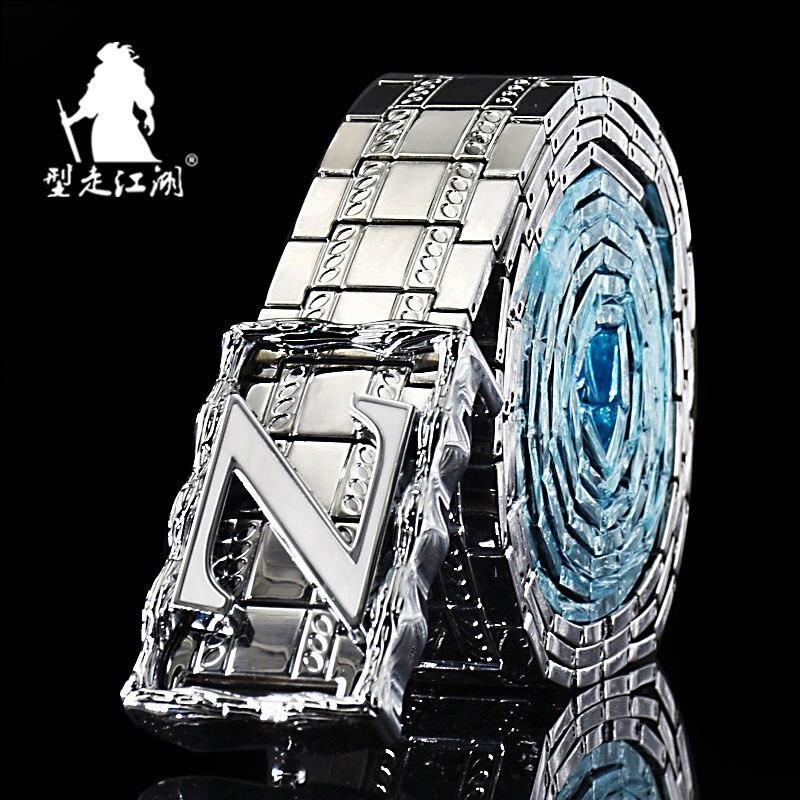 Men Stainless steel Belt metal waistband goth Punk style luxury designer Panther