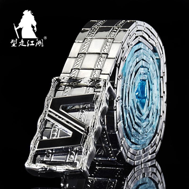 Men Stainless steel Belt metal waistband goth Punk style luxury designer Panther