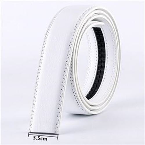 WESTERN AUSPICIOUS Belt No Buckle 3.5CM Cowskin Genuine Leather Belt Men Without