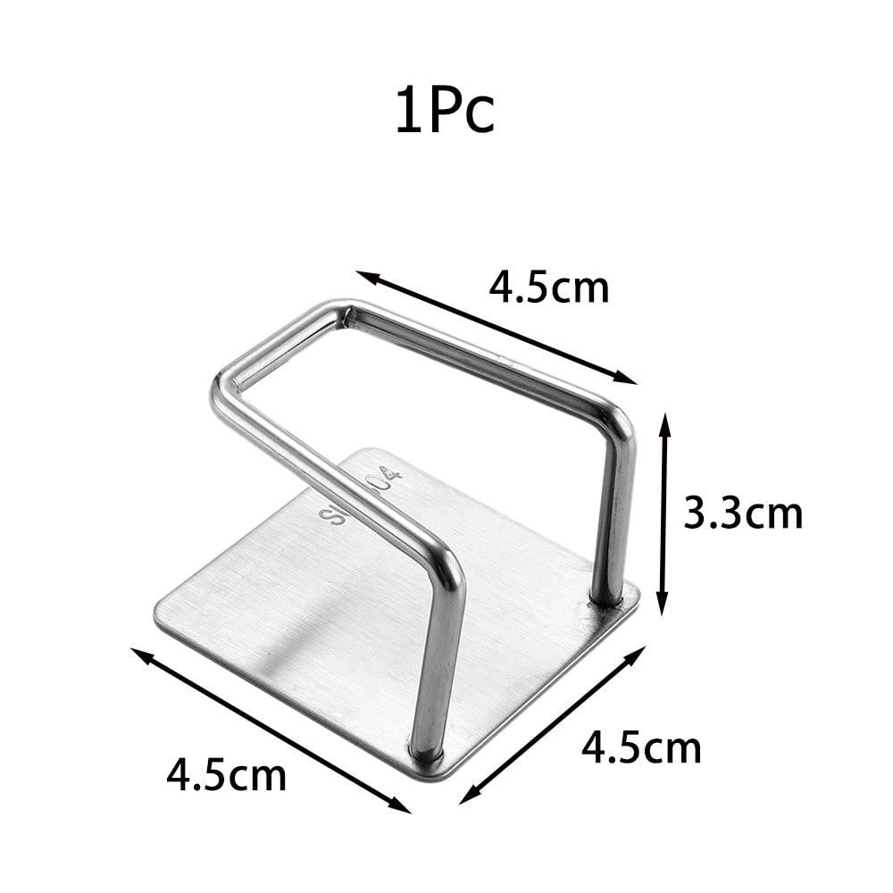 Kitchen Stainless Steel Sponges Holder Drain Drying Rack Self Adhesive Sink Shel