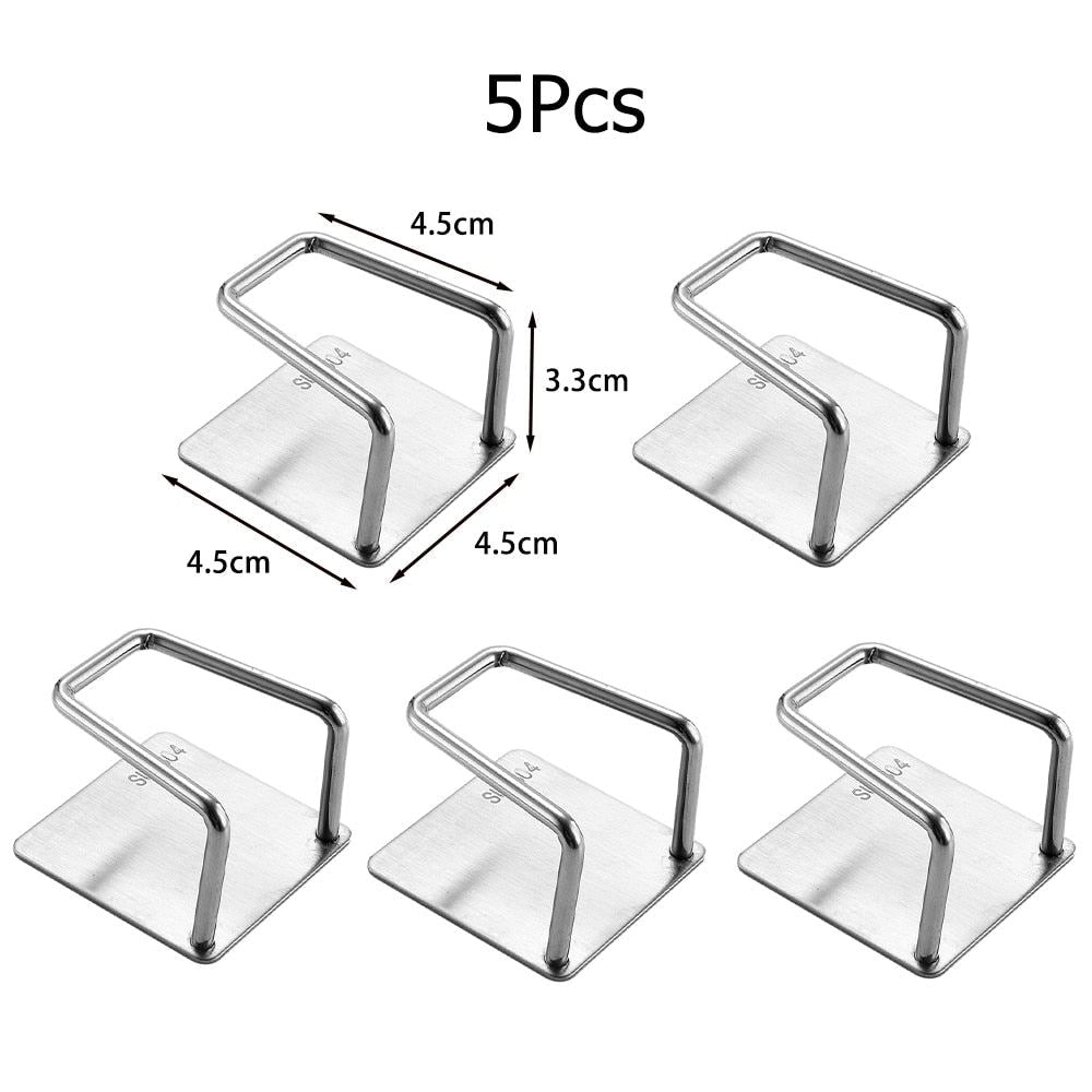 Kitchen Stainless Steel Sponges Holder Drain Drying Rack Self Adhesive Sink Shel