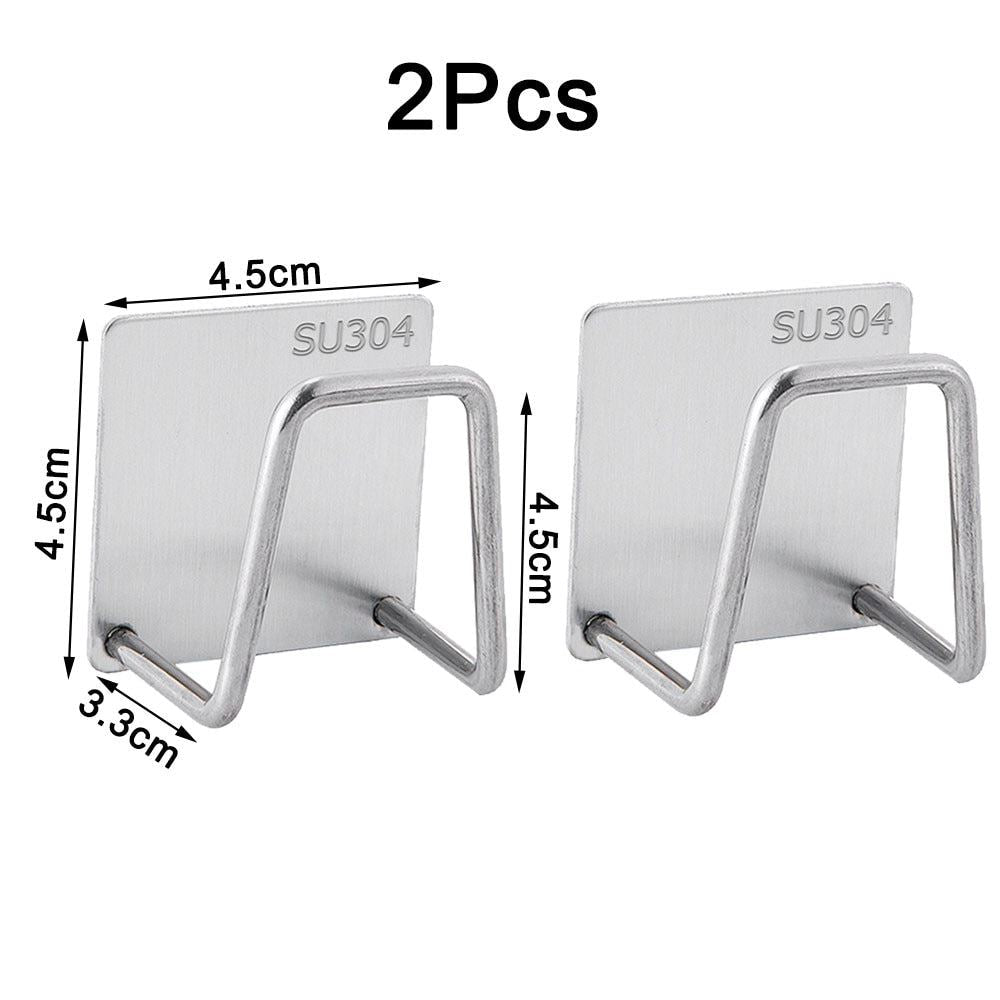 Kitchen Stainless Steel Sponges Holder Drain Drying Rack Self Adhesive Sink Shel