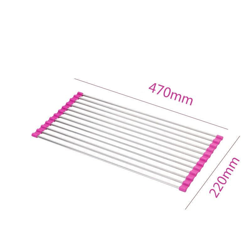 Kitchen Accessories Foldable Dish Drying Rack Drainer Over Sink Organizer Rack T