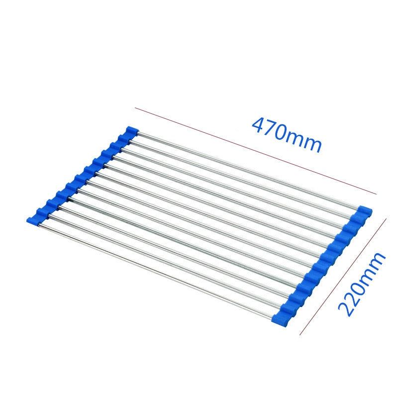 Kitchen Accessories Foldable Dish Drying Rack Drainer Over Sink Organizer Rack T