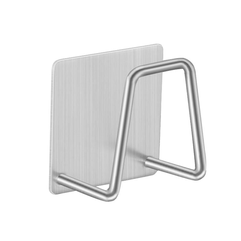 Stainless Steel Sponge Holder for Kitchen Self Adhesive Sink Drain Drying Rack H