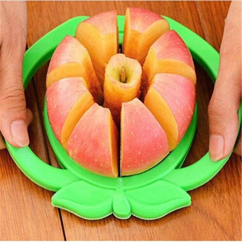 Kitchen Assist  Stainless Apple Slicer Cutter Pear Fruit Divider Tool Comfort Ha