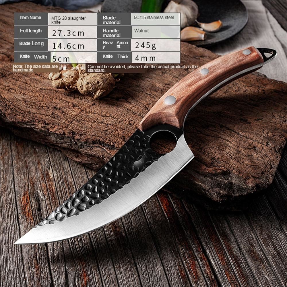 Stainless Steel Kitchen Boning Knife Handmade Fishing Knife Meat Cleaver Outdoor