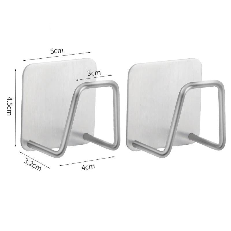 Kitchen Adhesive Strong Wall Hanger Hook sink Sponges Holder Drain Drying