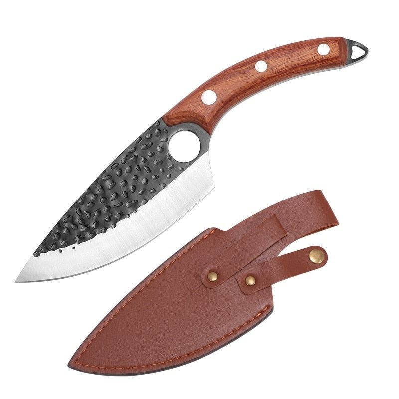 Meat Cleaver Hunting Knife Handmade Forged Boning Knife Serbian Chef Knife