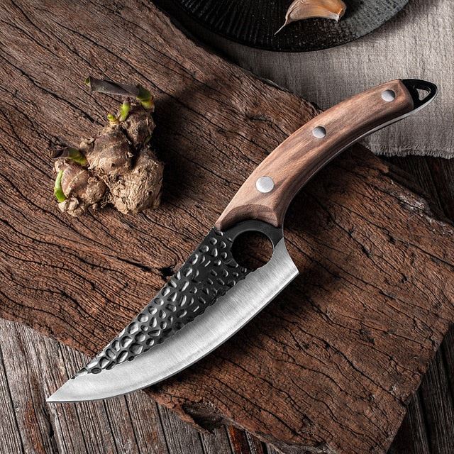 Meat Cleaver Hunting Knife Handmade Forged Boning Knife Serbian Chef Knife