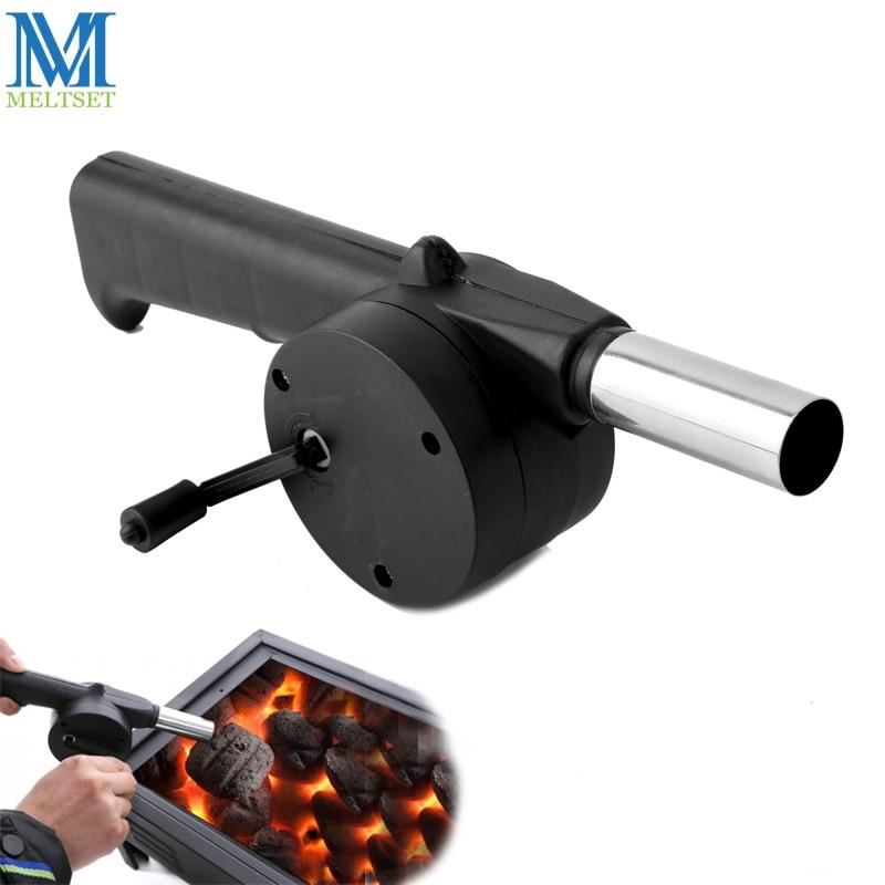 Outdoor Barbecue Fan Hand-cranked Air Blower Portable BBQ Grill Fire Bellows Too