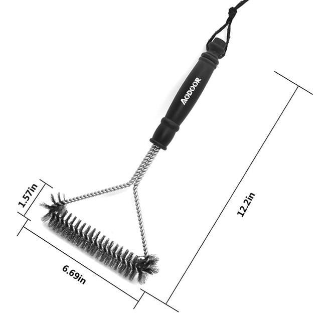 Kitchen Accessories BBQ Grill Barbecue Kit Cleaning Brush Stainless Steel Bristl